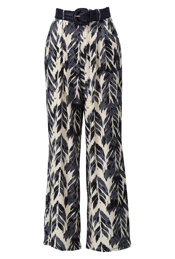 K-design - Broek met print en bijpassende riem (A100P907) - What Els!