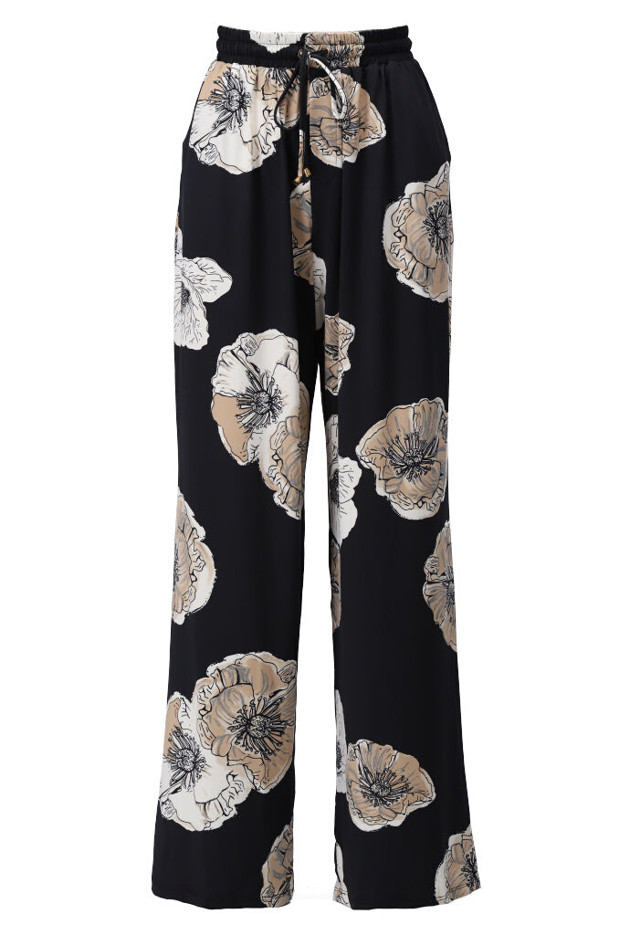 K-design - Broek met print en trekkoord (A105P908) - What Els!