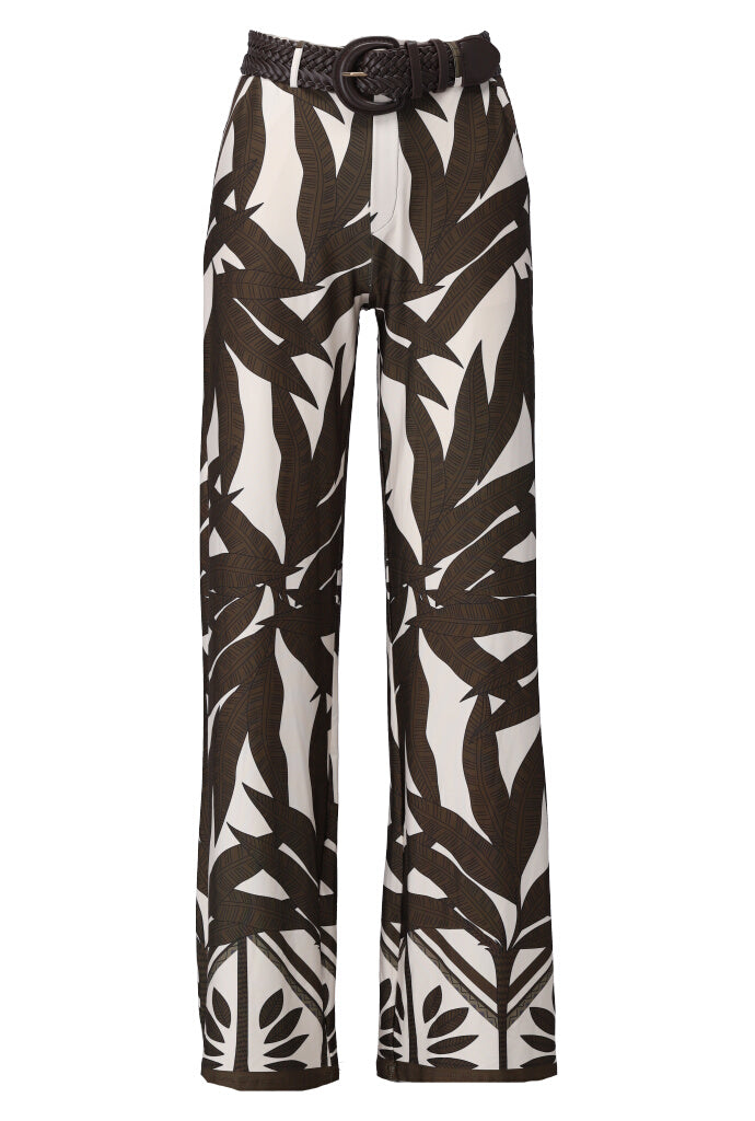 K-design - Broek met print en bijpassende riem (A111P910) - What Els!