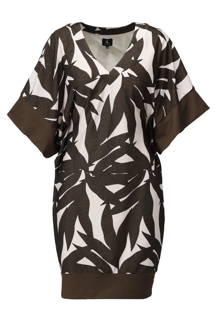 K-design - Mini dress met print en vleermuismouwen (A113P910) - What Els!