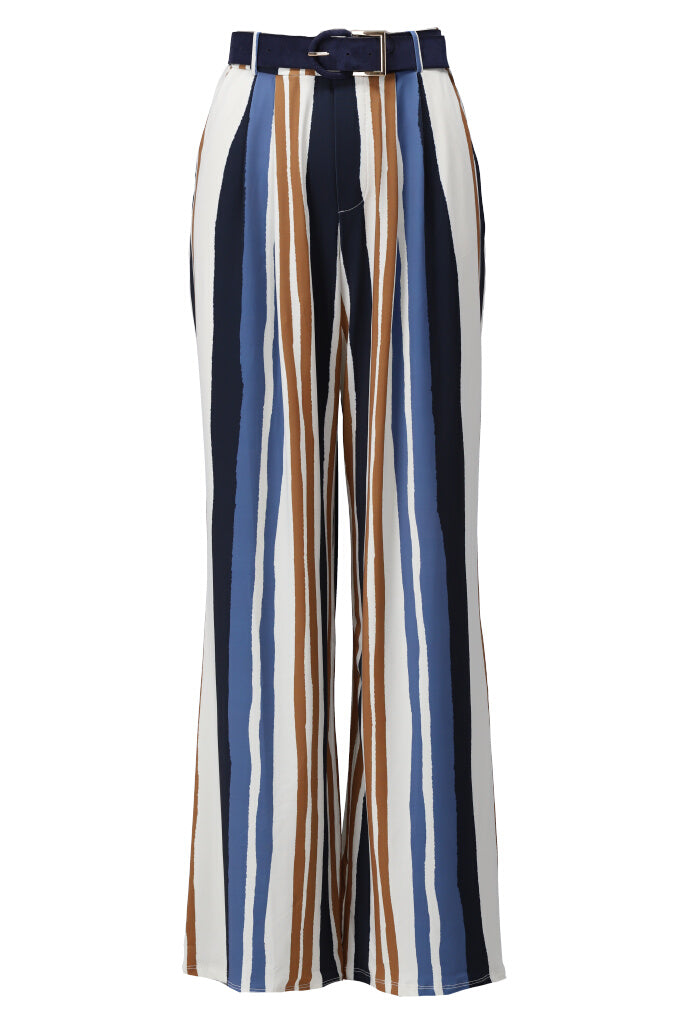 K-design - Broek met print en bijpassende riem (A124P913) - What Els!