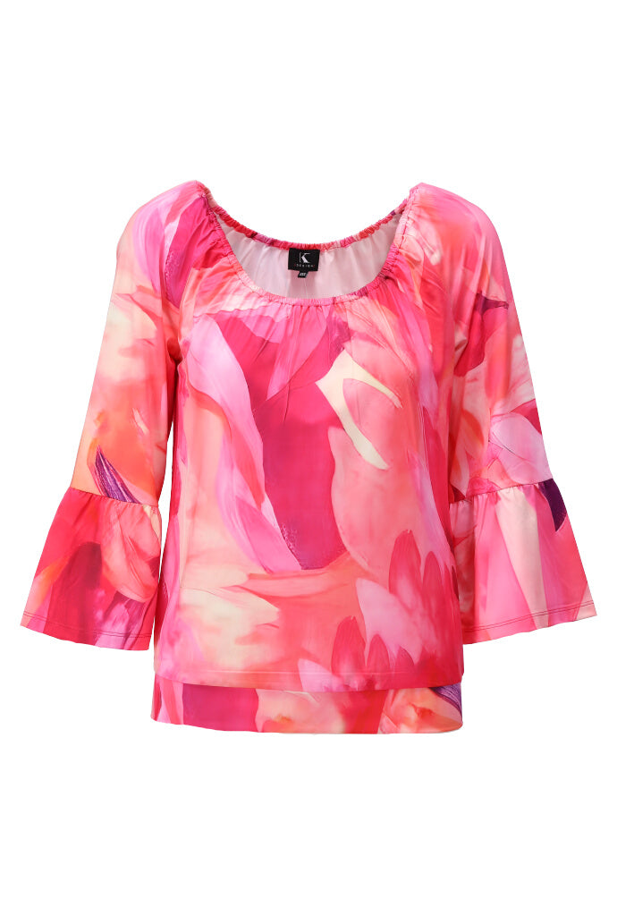K-design - Off shoulder top met print (A201P976) - What Els!
