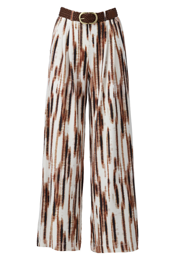 K-design - Broek met print en bijpassende riem (A207P983) - What Els!