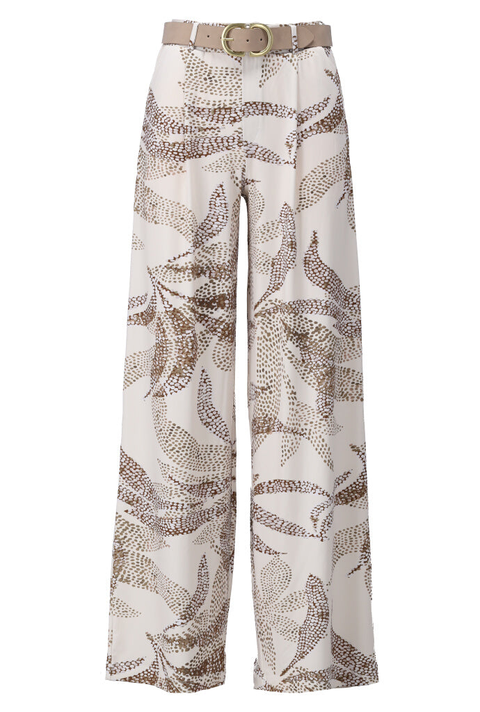 K-design - Broek met print en bijpassende riem (A211P978) - What Els!
