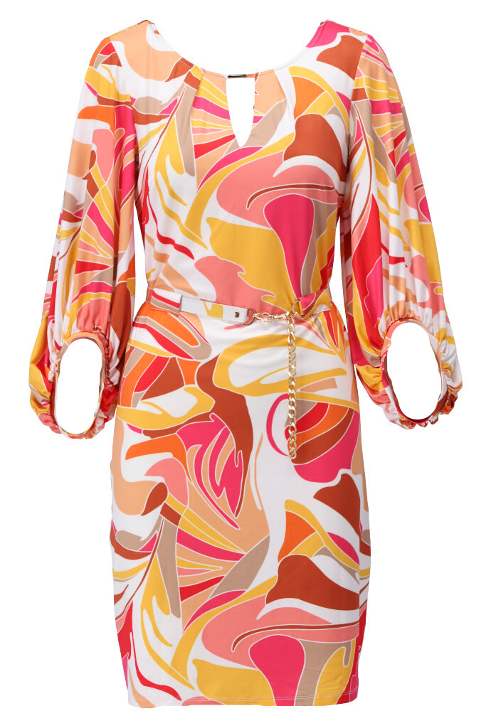 K-design - Mini dress met print en speciale riem (A301P943) - What Els!