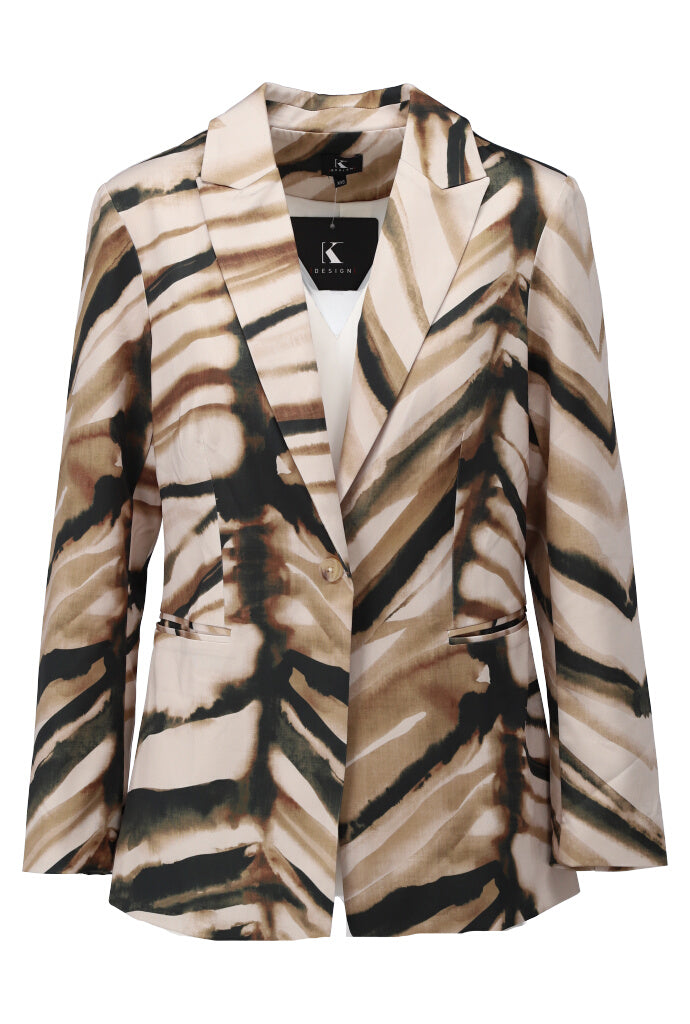 K-design - Blazer met print en zakjes (A308P940) - What Els!