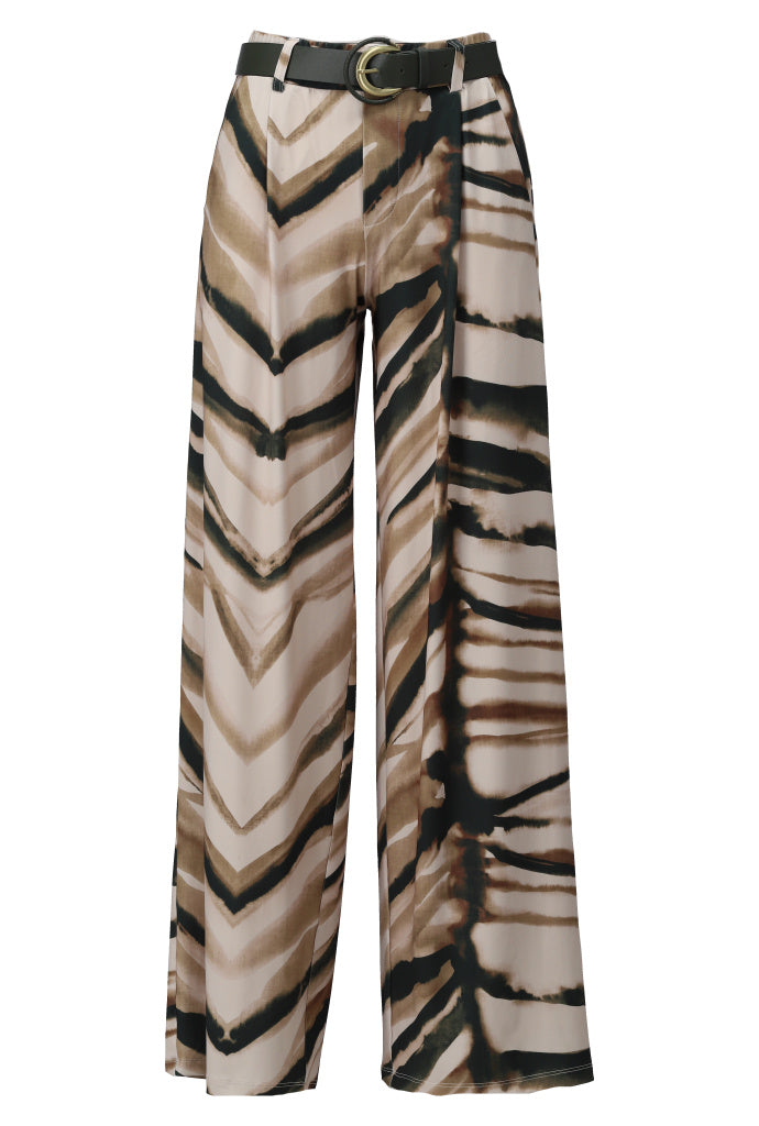 K-design - Broek met print en bijpassende riem (A309P940) - What Els!