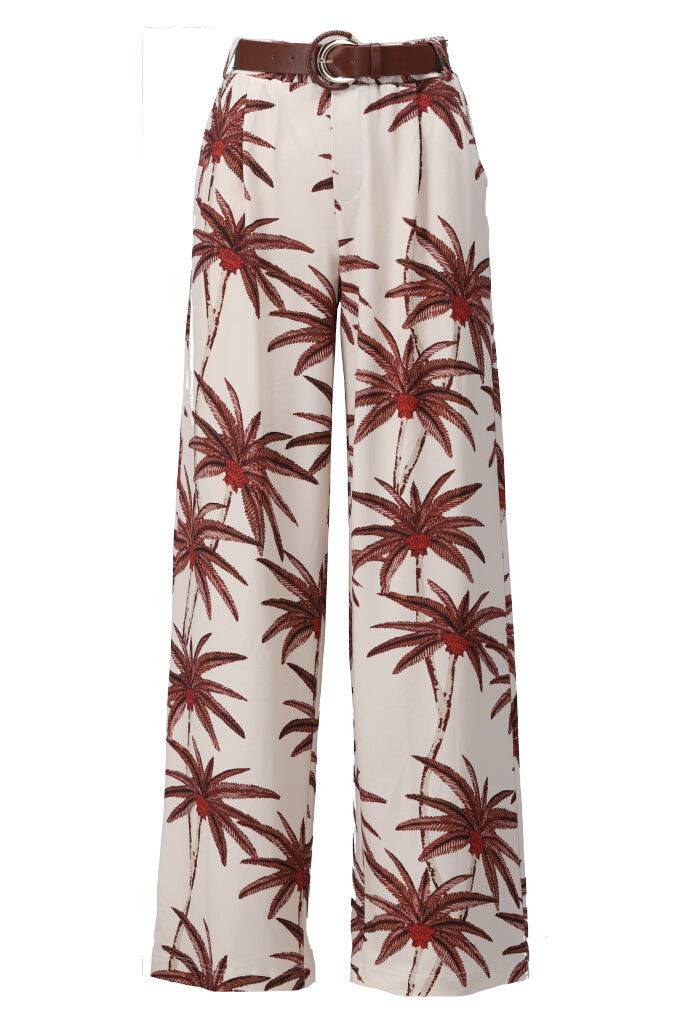 K-design - Broek met print en bijpassende riem (A309P952) - What Els!