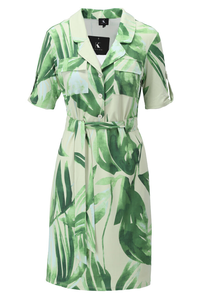 K-design - Mini dress met print en zakjes (A325P941) - What Els!