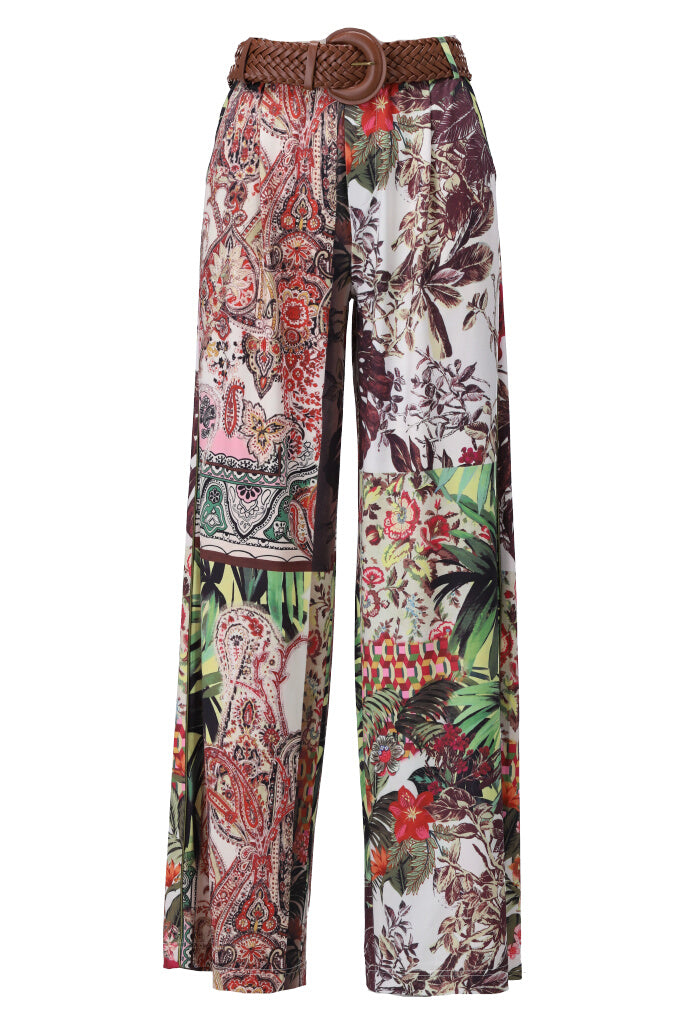 K-design - Broek met print en bijpassende riem (A331P939) - What Els!