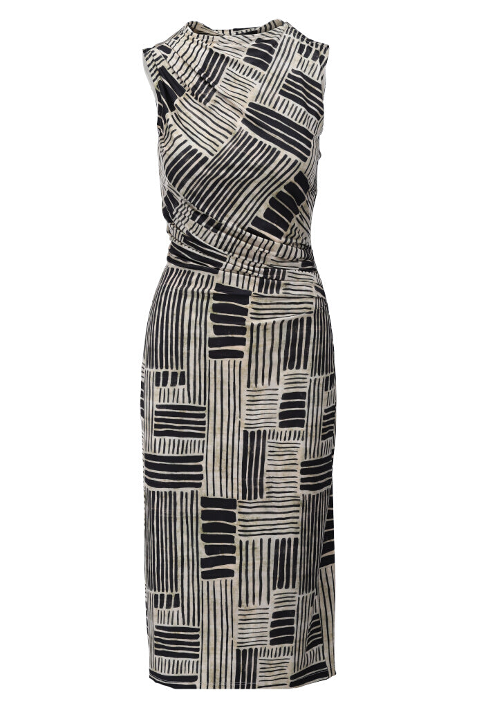 K-design - Midi bodycon dress met print (A339P957) - What Els!