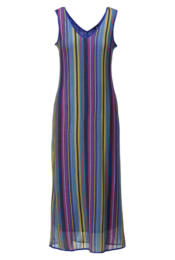 K-design - Mouwloze maxi dress met V-hals (A390P934) - What Els!