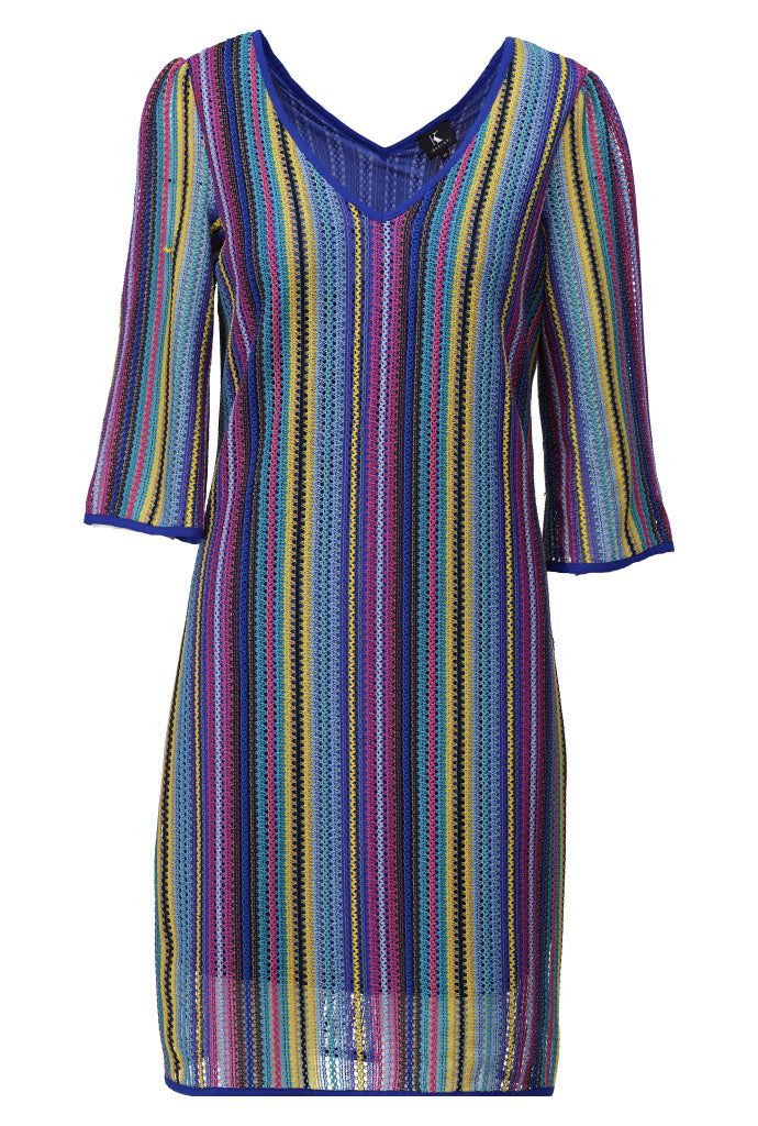 K-design - Mini dress met V-hals (A392P934) - What Els!