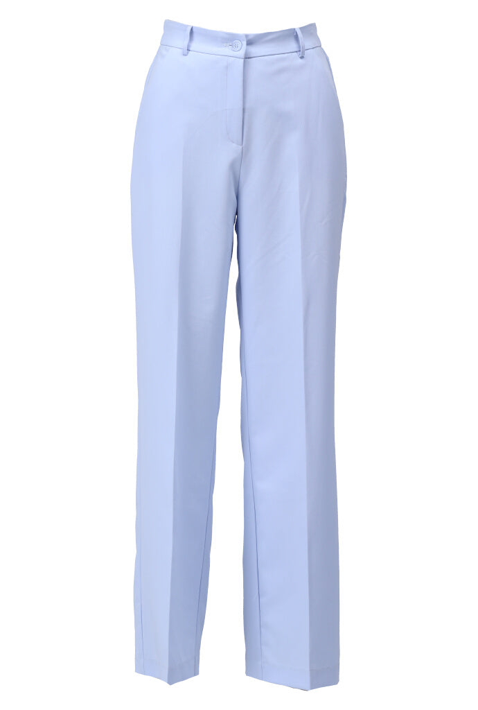K-design - Effen broek met rits (A601Light blue) - What Els!
