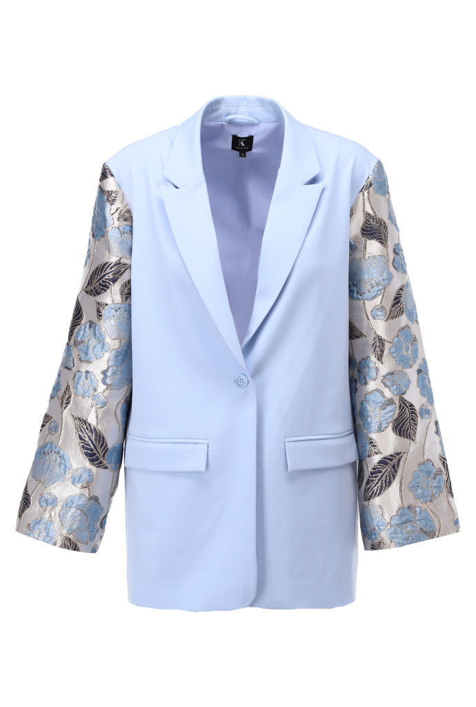 K-design - Blazer in kimono stijl (A610Light blue) - What Els!