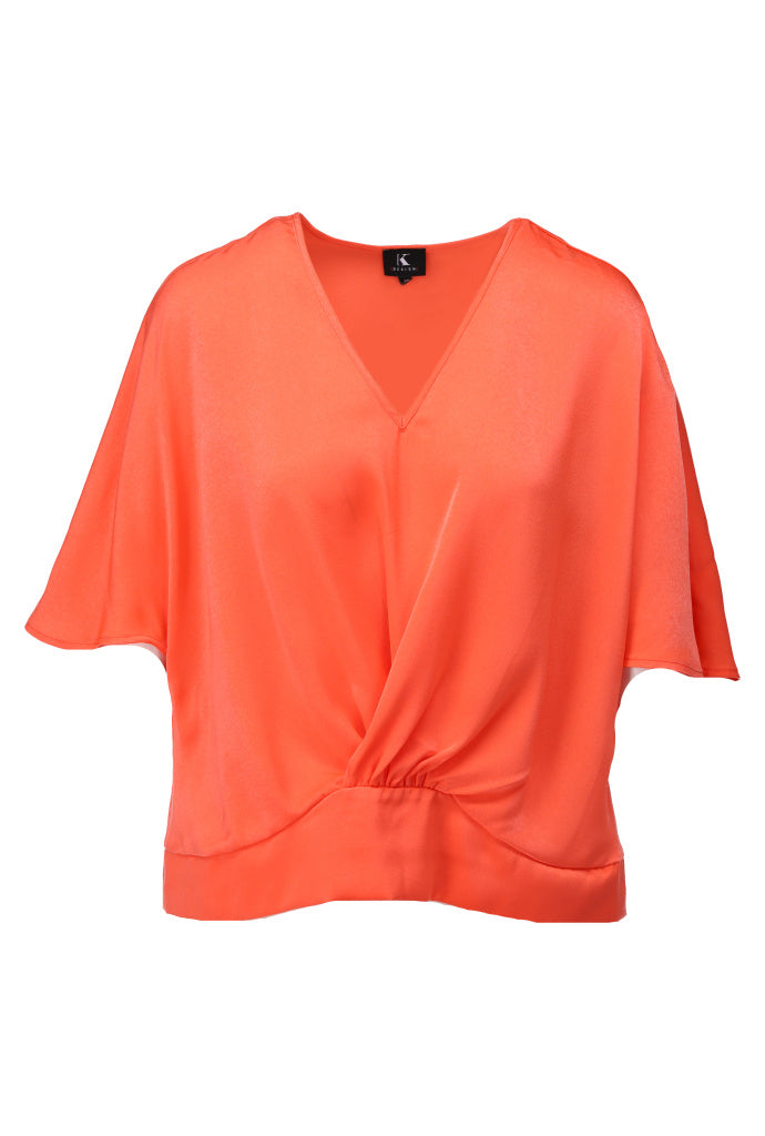 K-design - Top met V-hals (A671Orangeade) - What Els!