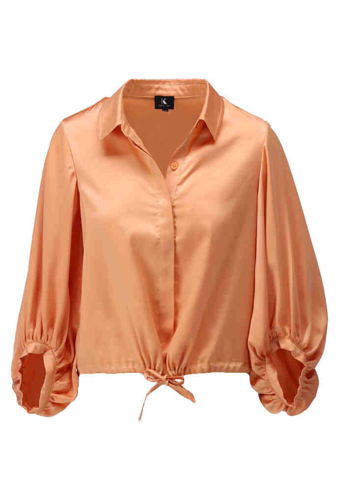 K-design - Blouse in satijn look (A674Coral sands) - What Els!