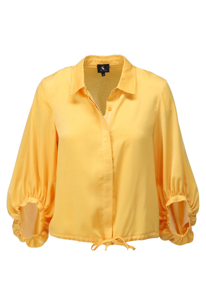 K-design - Blouse in satijn look (A674Mimosa) - What Els!