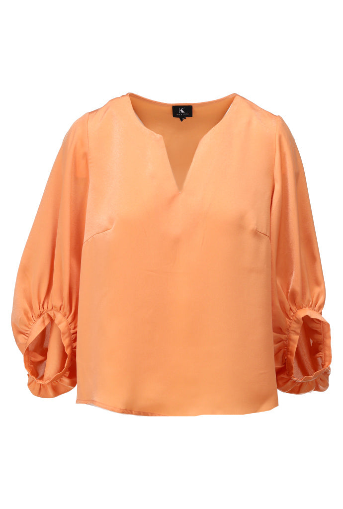 K-design - Top in satijn look (A676Coral sands) - What Els!