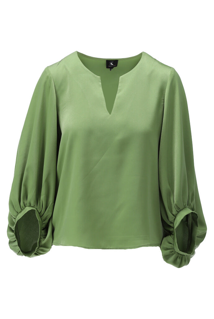 K-design - Top in satijn look (A676Green eyes) - What Els!
