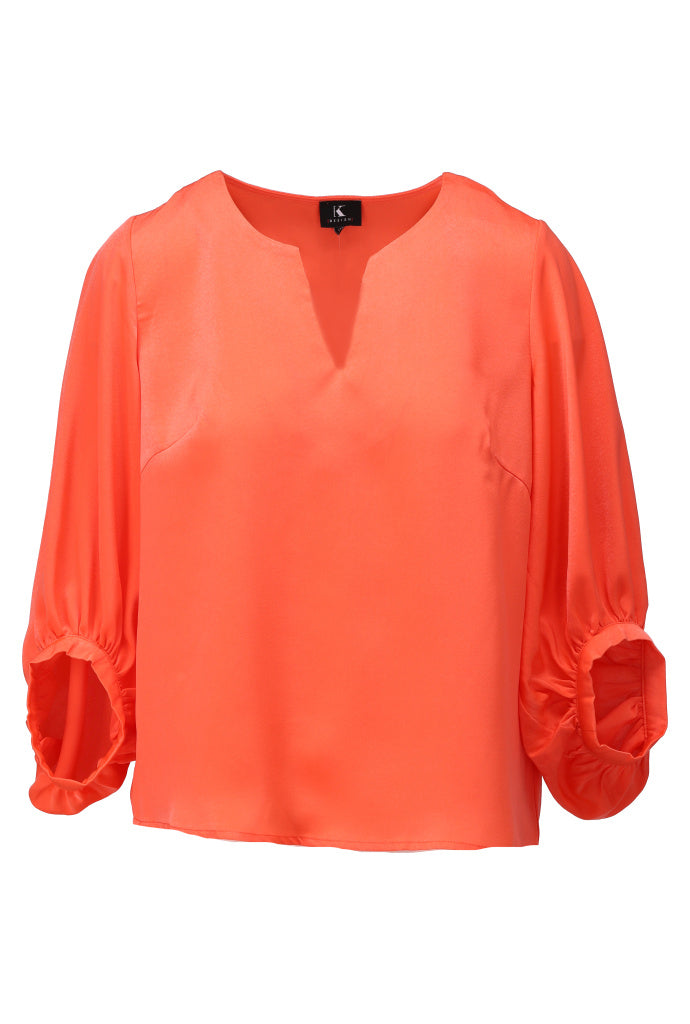 K-design - Top in satijn look (A676Orangeade) - What Els!