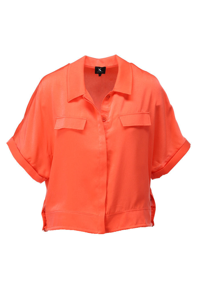 K-design - Blouse met zakken (A678Orangeade) - What Els!