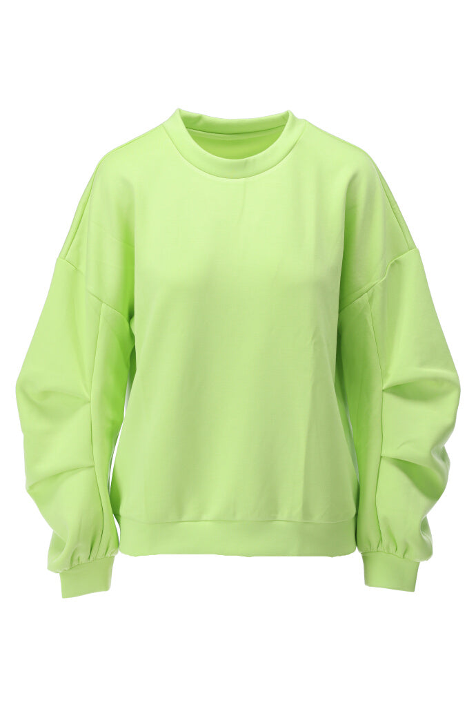 K-design - Pull met ronde hals en speciale mouwen (A702Sharp green) - What Els!
