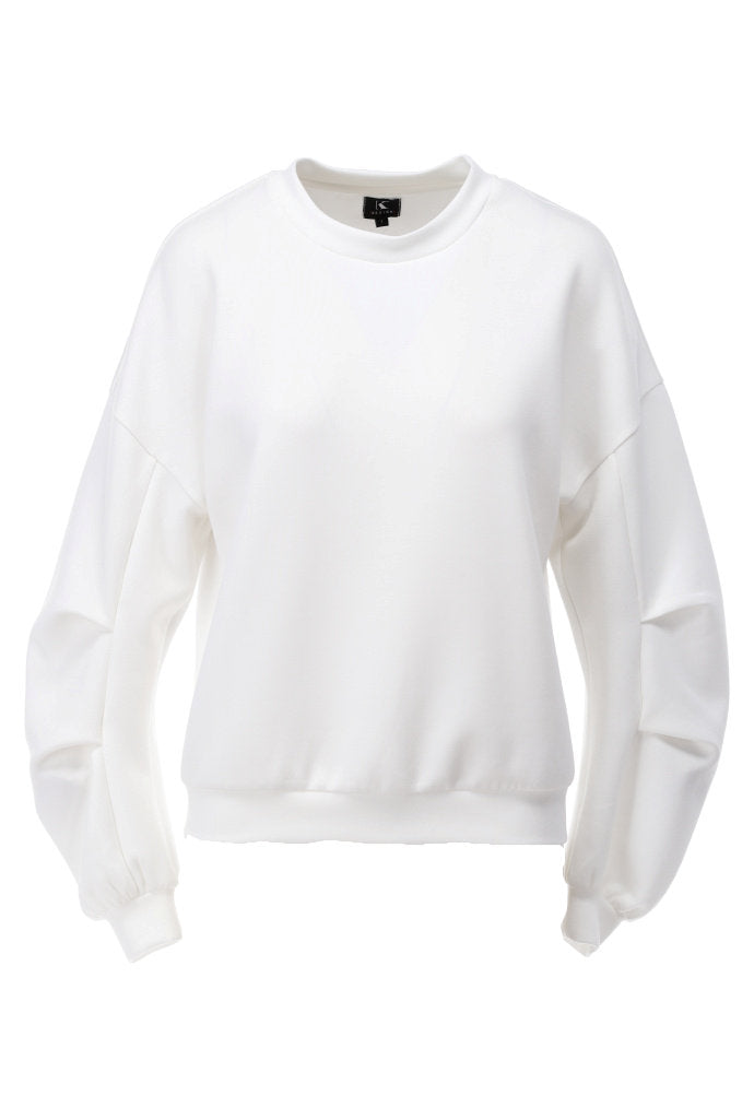 K-design - Pull met ronde hals en speciale mouwen (A702Ecru) - What Els!