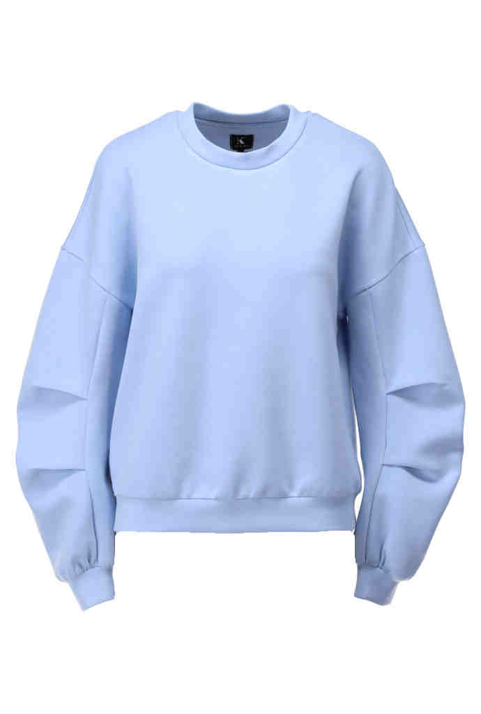 K-design - Pull met ronde hals en speciale mouwen (A702Light blue) - What Els!
