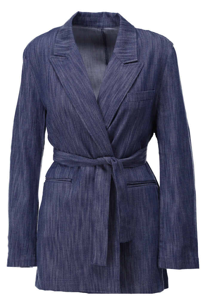 K-design - Blazer in jeans look (A734Dark blue jeans) - What Els!