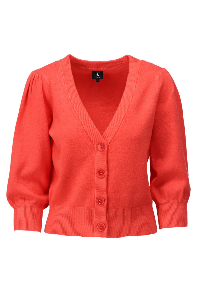 K-design - Cardigan met V-hals (A807Emberglow) - What Els!