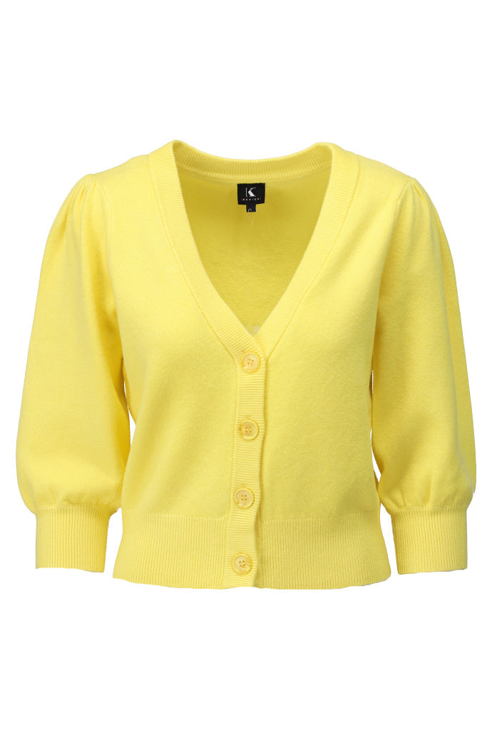 K-design - Cardigan met V-hals (A807Goldfinch) - What Els!