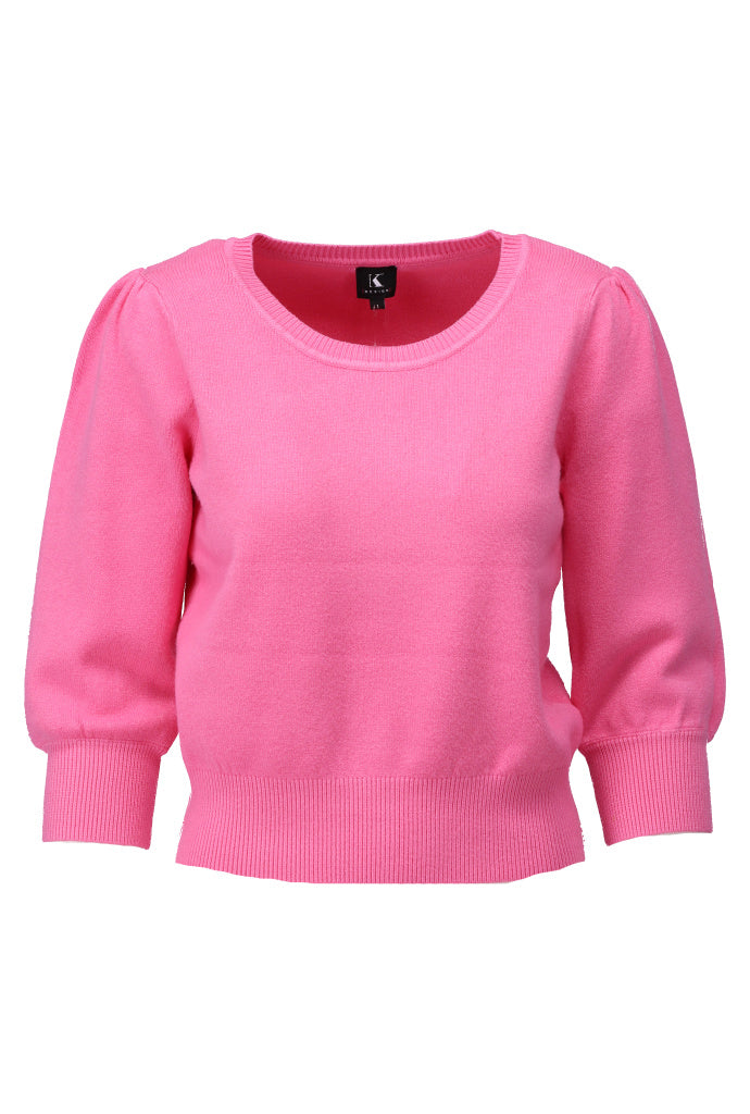 K-design - Basic pull ronde hals (A808Azalea pink) - What Els!