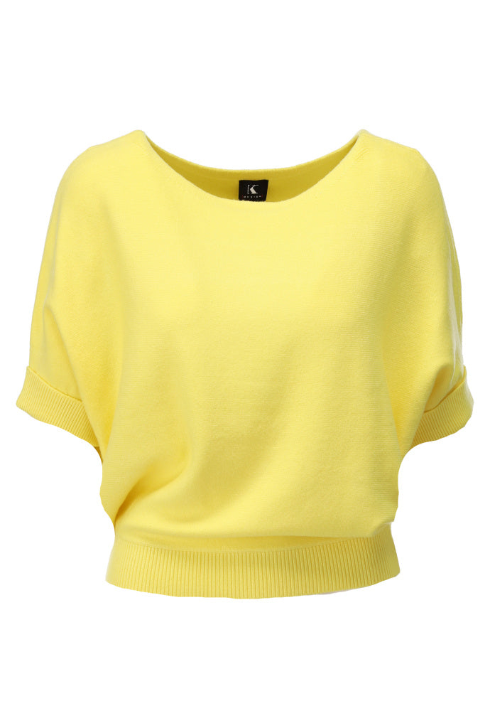 K-design - Basic pull met vleermuis mouwen (A809Goldfinch) - What Els!