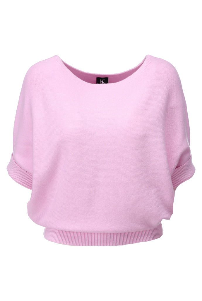 K-design - Basic pull met vleermuis mouwen (A809Pink tulle) - What Els!