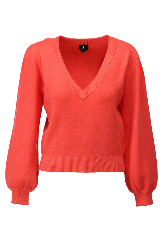 K-design - Pull met V-hals (A812Emberglow) - What Els!