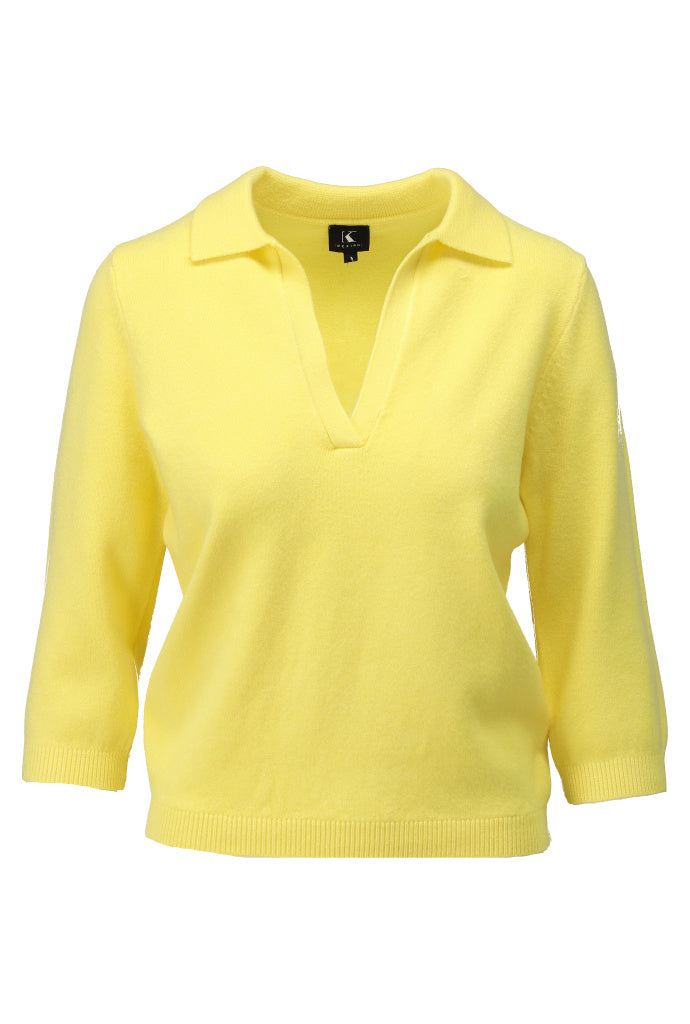 K-design - Pull met polo kraag (A828Goldfinch) - What Els!