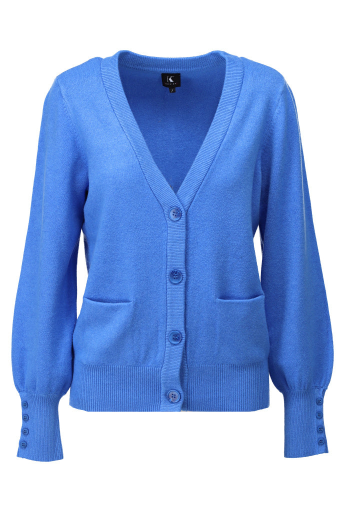 K-design - Cardigan met V-hals en zakjes (A830Marina) - What Els!