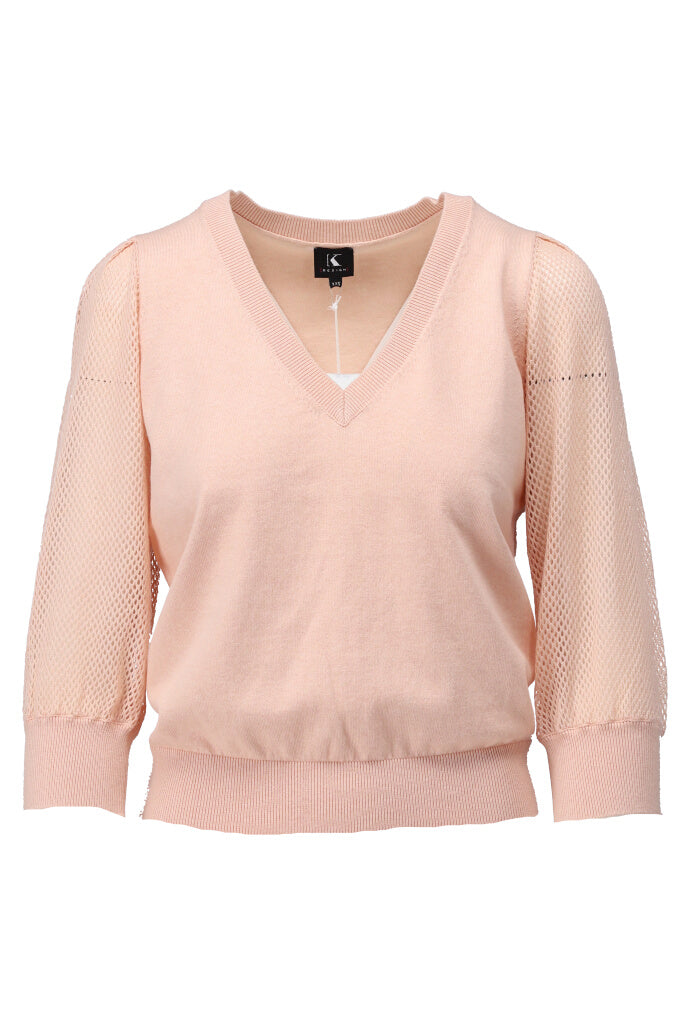K-design - Pull met V-hals (A836Nude) - What Els!