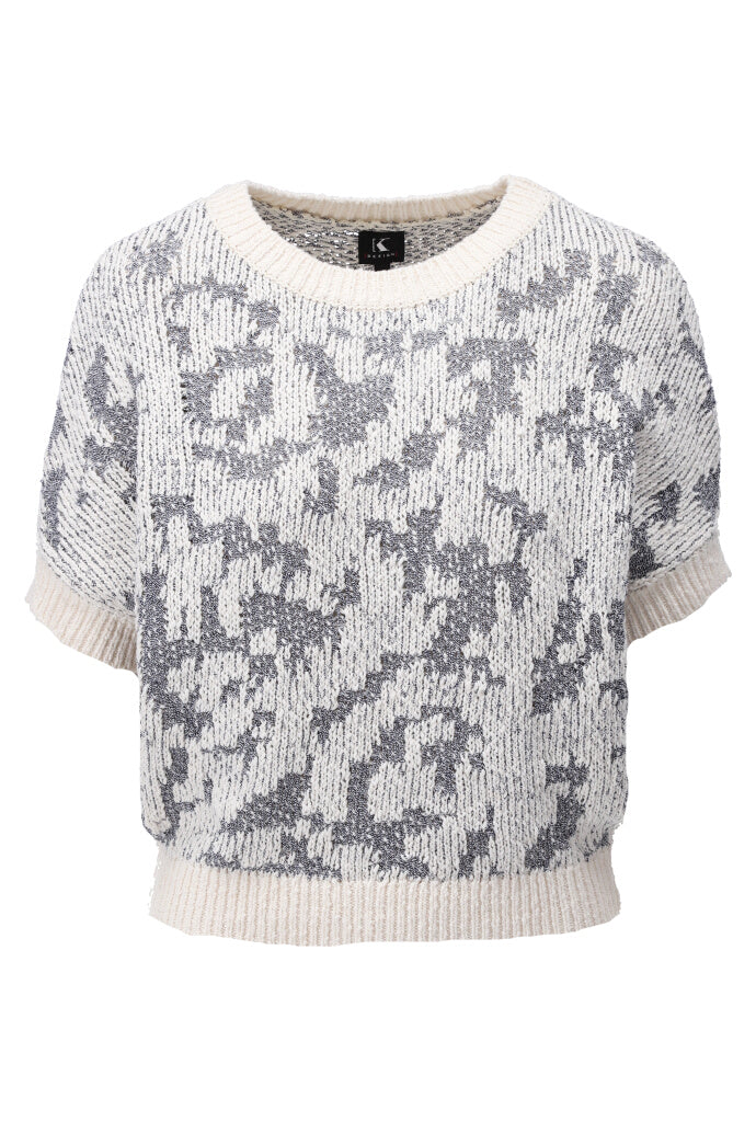 K-design - Pull in speciale brei met vleermuismouwen (A843Dark Blue) - What Els!