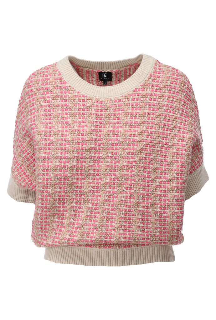 K-design - Pull met vleermuismouwen (A850Pink) - What Els!