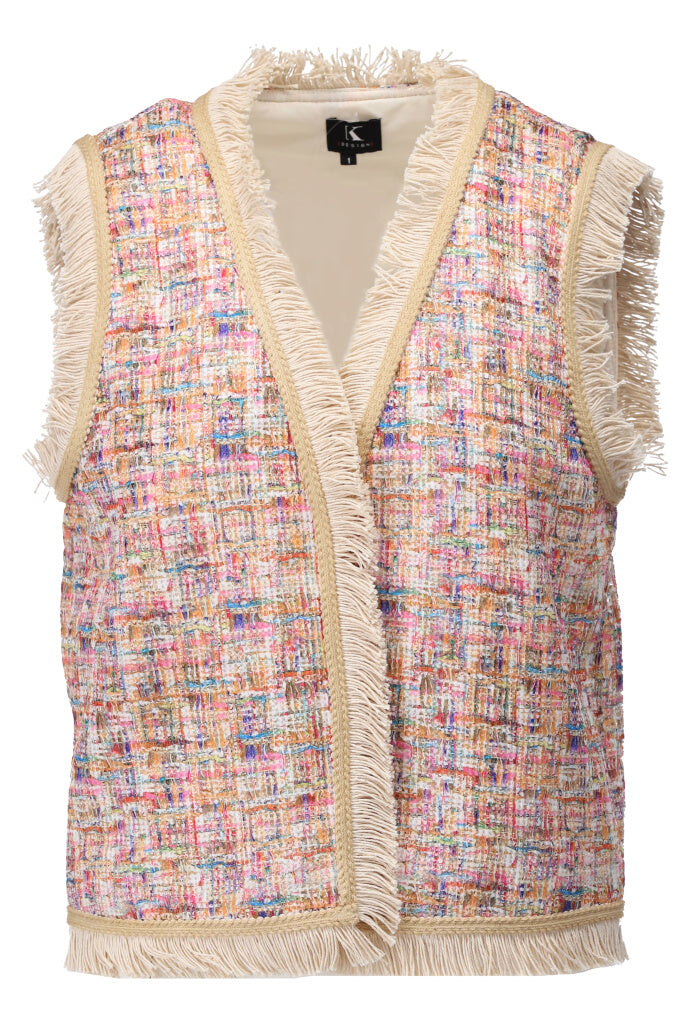 K-design - Gilet met franjes (A873P973) - What Els!