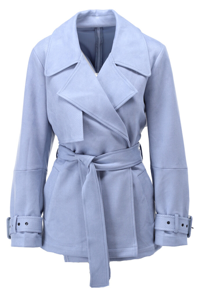 K-design - Jas in vegan daim (A901Kentucky blue) - What Els!