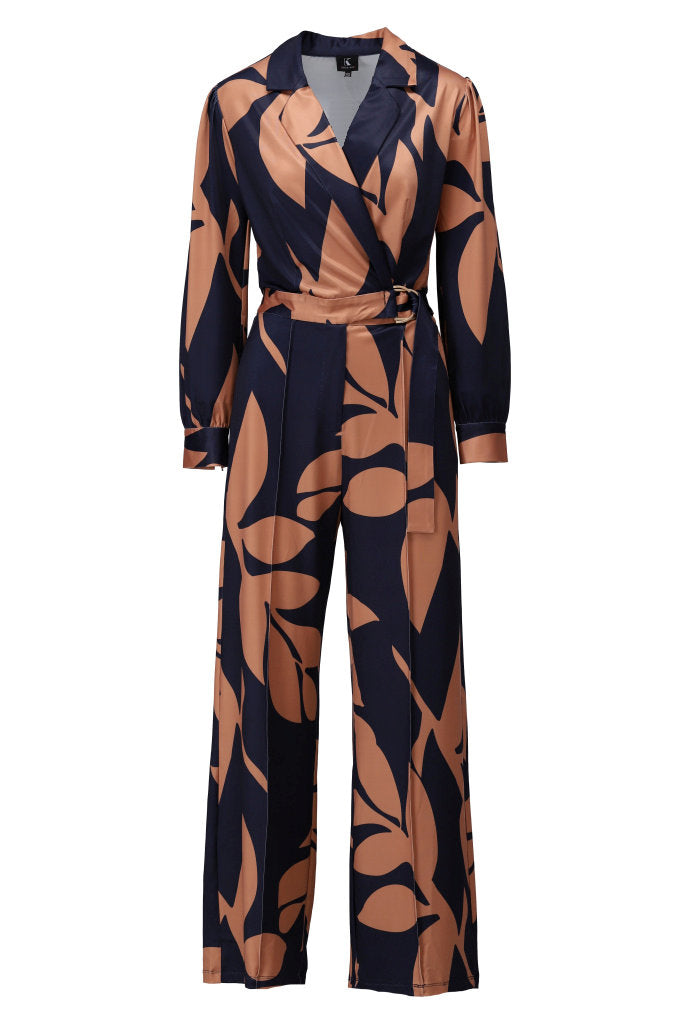 K-Design Crossover jumpsuit met design - B117 - Blauw