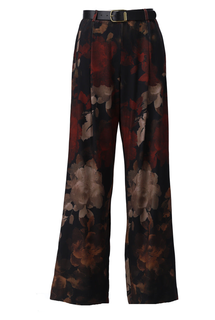 K-Design Wijde broek met design & RIEM - B125 - Zwart