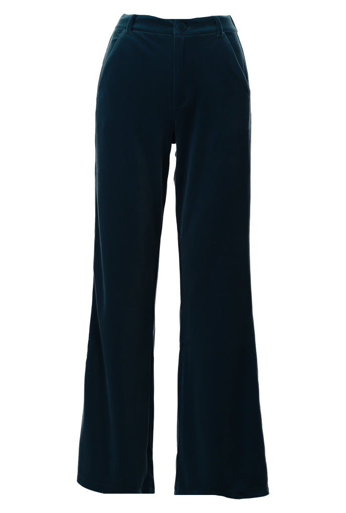 K-Design - Fluweel broek met satijn details (B601)