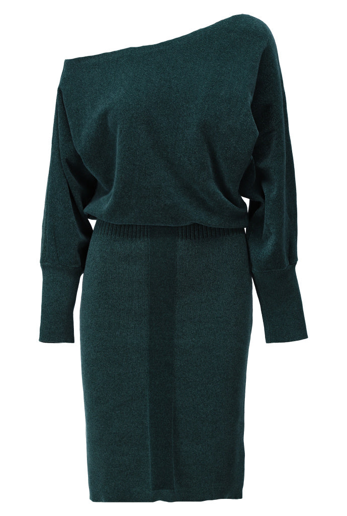K-Design Zachte off shoulder jurk - B831 - Groen