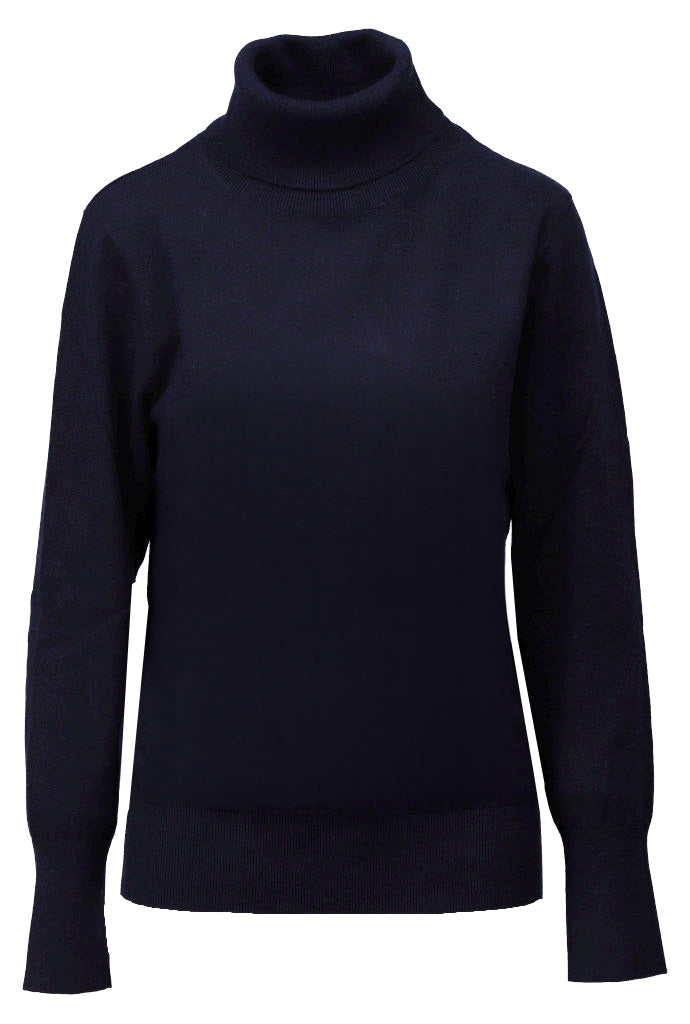 K-Design - Pull met rolkraag (B873) — packshot navy