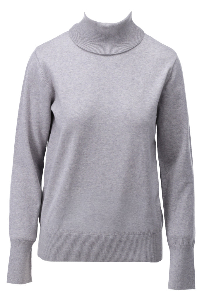 K-Design - Pull met rolkraag (B873) — packshot frost grey