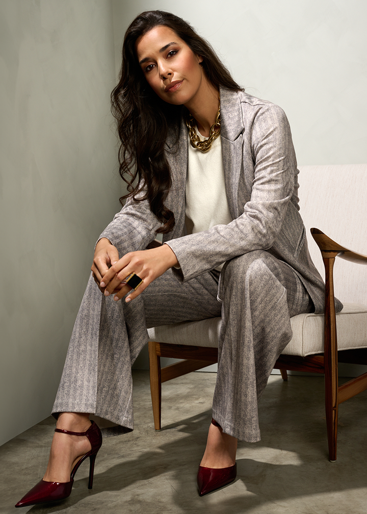 K-design - Wijde broek met visgraat - What Els!